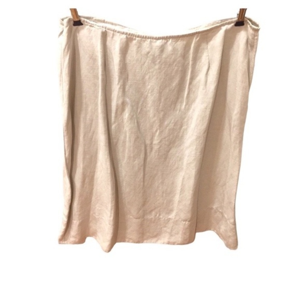 EILEEN FISHER Silk+ Linen A-line Ivory Skirt  - XL-NWT